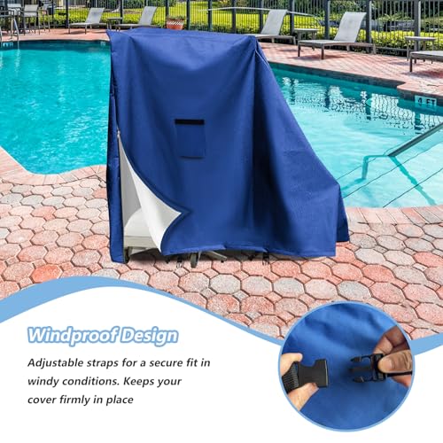 Funda Protectora para Silla Elevadora de Piscina 79"x16"x57" Azul miniatura 4