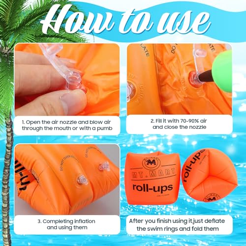 Inflatable Arm Floaties Swim Wings for Kids & Adults Blue 2PCS - image 5