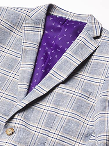 Isaac Mizrahi Boy's Plaid Blazer, Grey, 5 #TOP1