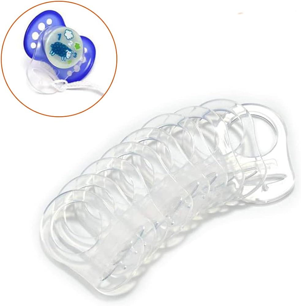 Sucettes Et Anneaux De Dentition - 12 Silicone Transparent Dummy Clip  Adaptateur Bébé Sucette Anneau