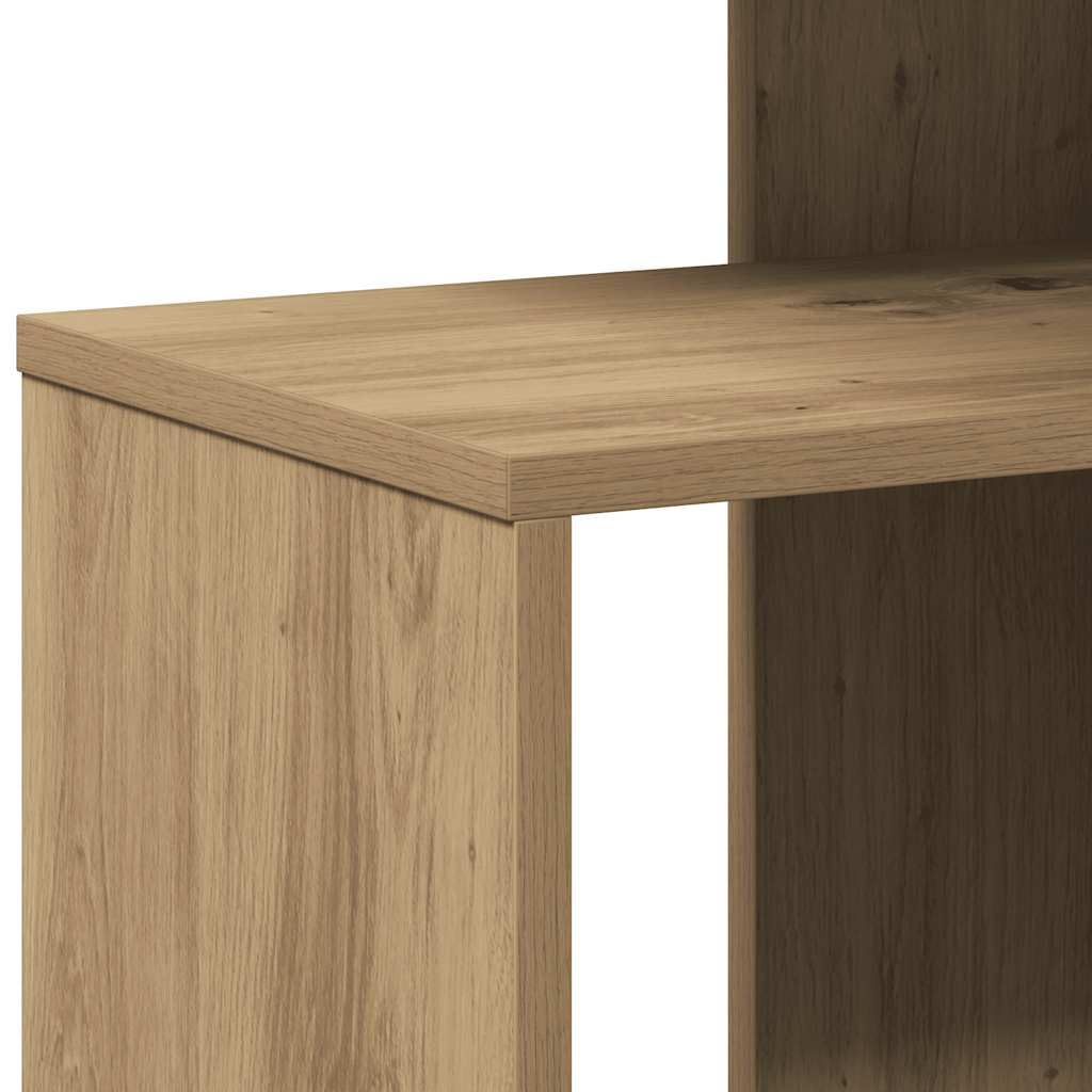 Mesa auxiliar de madera de roble Artisan, 36 x 30 x 56 cm, mesa de centro con estante, diseño moderno, resistente y fácil de limpiar, para salón, dormitorio, pasillo