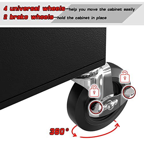 I-Choice Rolling Tool Chest, 8-Drawer Tool Chest With Wheels, High Capacity Tool Box Storage Toolbox Organizer With Sliding Drawers, Tool Box With Wheels For Workshop Garage Mechanics #TOP4