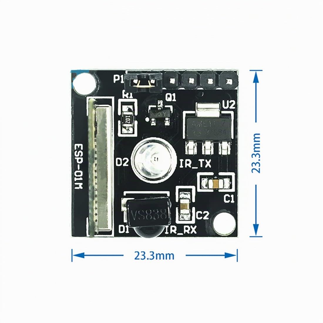 Hailege 2pcs ESP8285 ESP-01M Capteur émetteur-récepteur Infrarouge numérique IR Module récepteur émetteur Infrarouge WiFi Commutateur de télécommande
