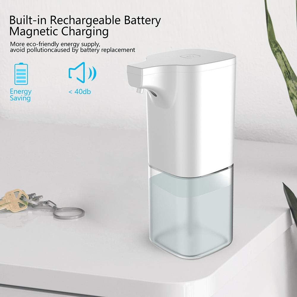 Distributeur de Savon Automatique avec capteur de Mouvement Infrarouge, Distributeur de Savon Liquide étanche sans Contact pour Salle de Bain, Kithcen et hôtel