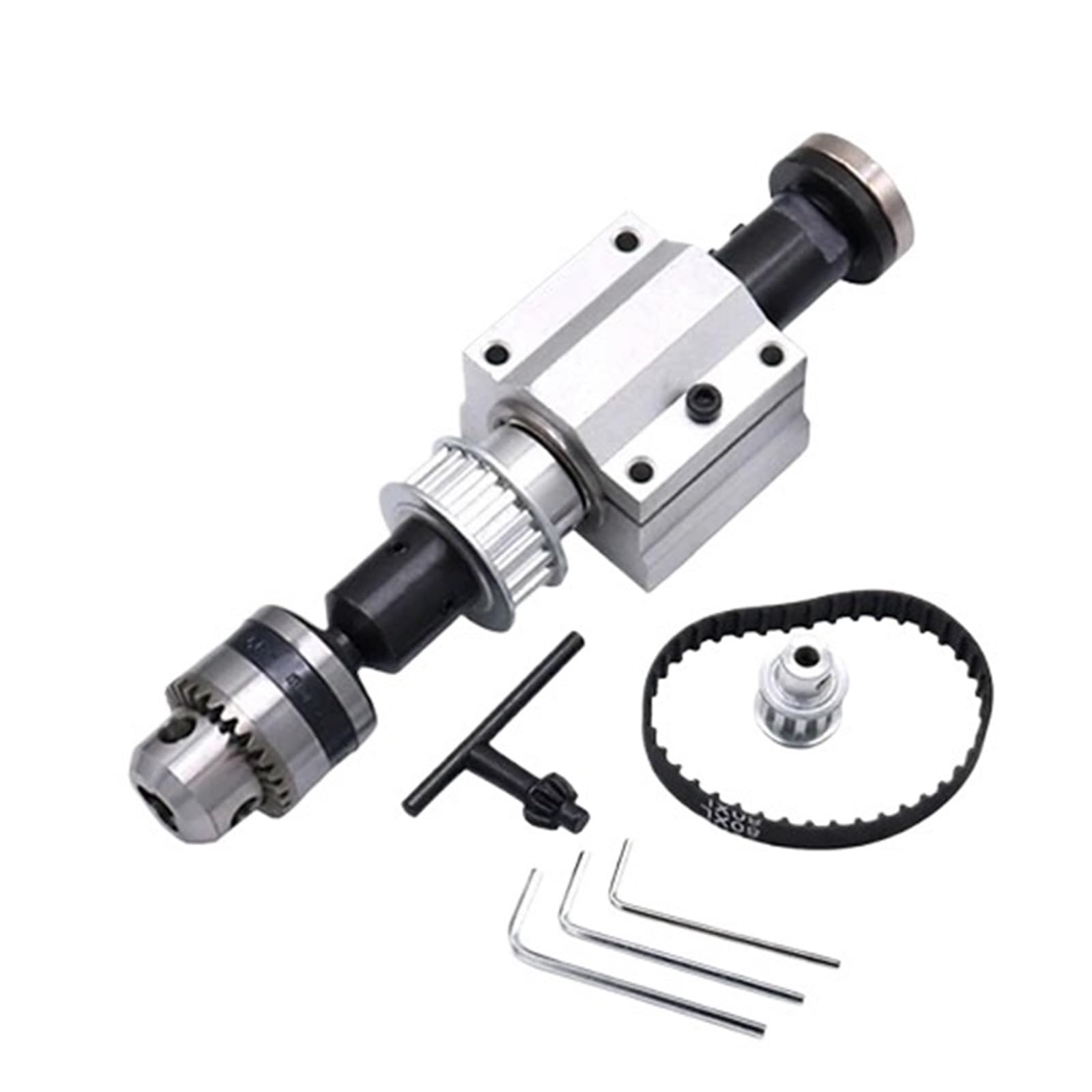 Chtkagv Red Unpowe Lathe Spindle Assembly - B10/B12/B16 Drill Chuck For Small Accessories And Trimming(Red)