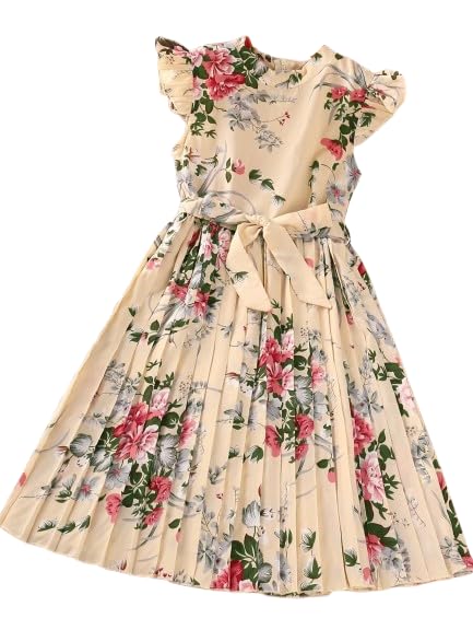 Image of Printed Casual Above the Knee Dresses for Girls