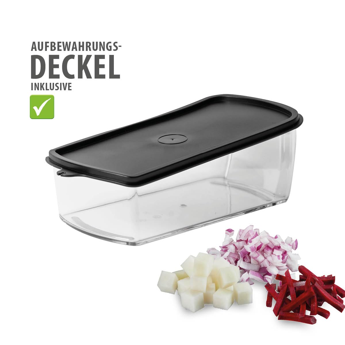 GEFU Treppo Würfelschneider & Gemüseschneider mit 1000 ml Behälter – Ansicht 4