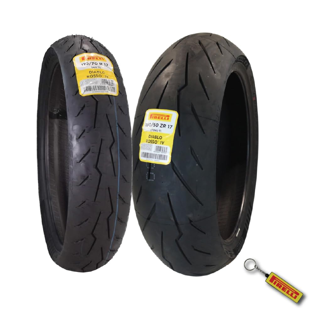 Pirelli Diablo Rosso IV Front &amp; Rear Tire Set 110/70 ZR 17 &amp; 190/50 ZR 17