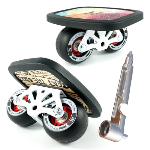 TKT FreeSkates – Metall-Skateboard mit geteiltem Rad – hohe...