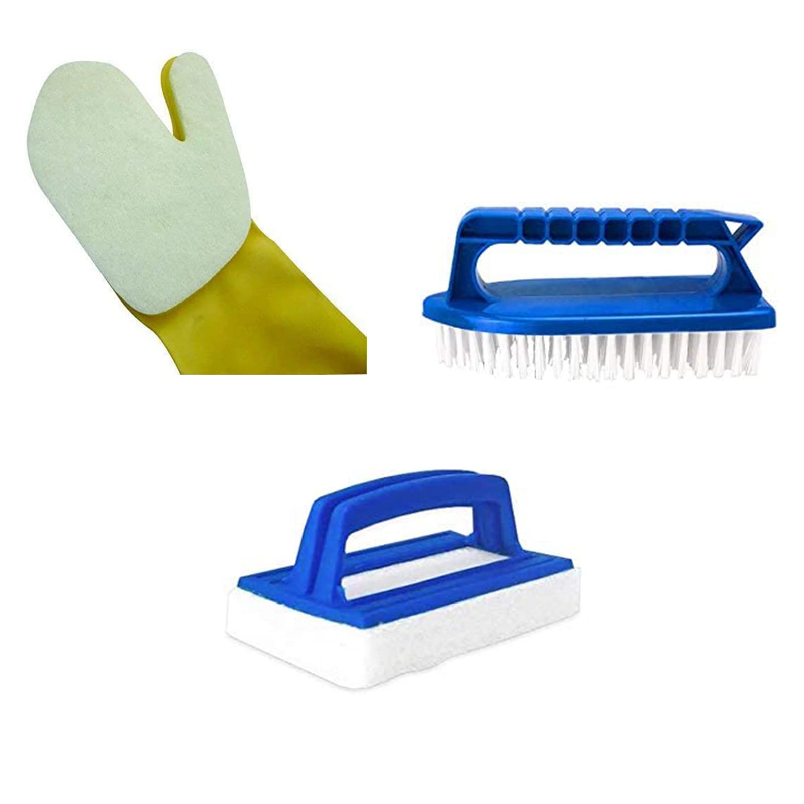 well2wellness® Algenbürste Poolbürste Beckenbürste klein mit Edelstahl-Borsten (020179)