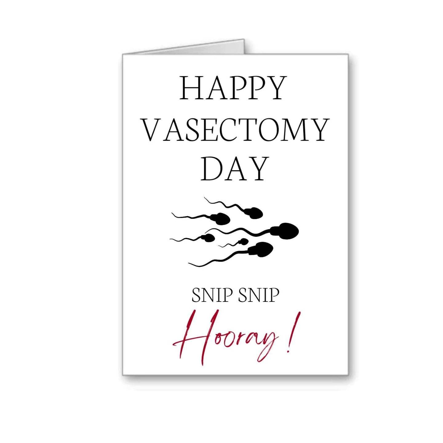 Funny Vasectomy Card Happy Vasectomy Day snip snip hooray