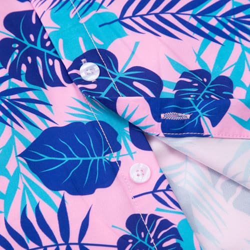 Image of XiaoMoSha Hawaiian Shirts for Boys Button Down Shirt Short Sleeve Shirts Girls Hawaiian Shirt Summer Beach Tops for Kids