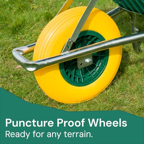 KCT 110L Green Garden Builders Heavy Duty Wheelbarrow with Reinforced Tyre 4 KCT 110L Green Garden Builders Heavy Duty Wheelbarrow with Reinforced Tyre - Image 4