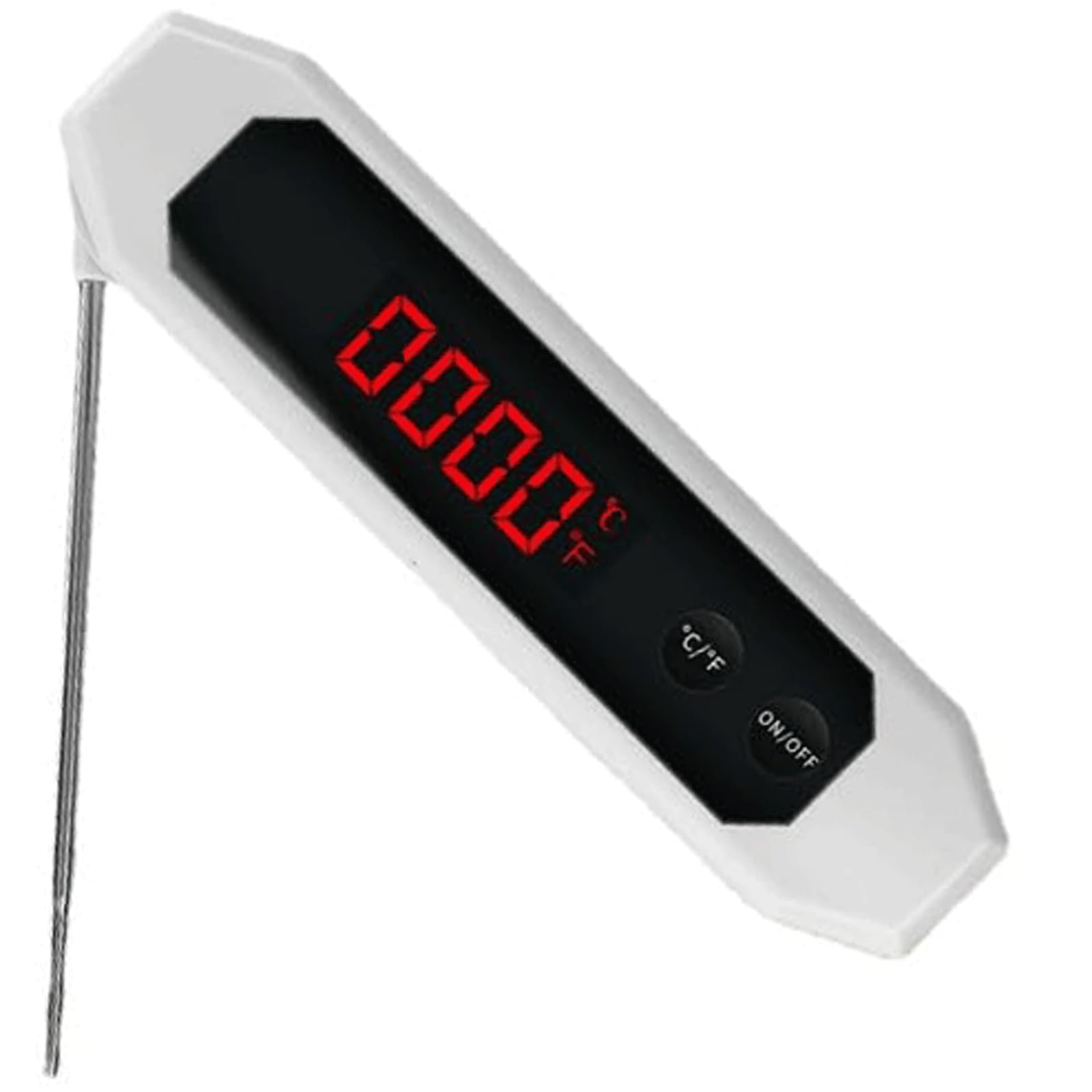 KRILLIQ Termómetro de sonda Plegable, termómetro Digital para cocinar Alimentos, termómetro portátil para Barbacoa, para cocinar, Cocina, Alimentos, Dulces