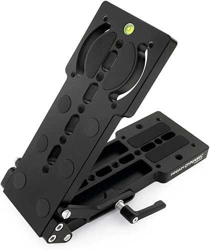 PROAIM Placa dinámica para cámara panorámicainclinable. Carga útil 20kg44lb. Ángulo de inclinación de 0-90 y ajuste de giro de 35-70. Incluye nivel
