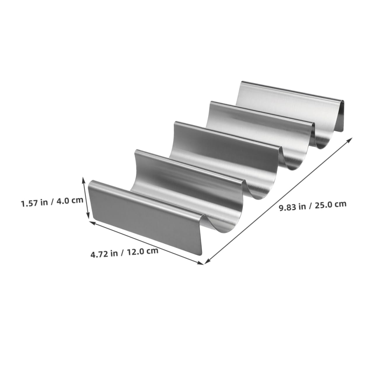 STOBAZA 2pcs Stainless Steel Taco Holder Stand Taco Serving Tray Keeps Tortillas Upright for Parties and Family Gatherings Kitchen Accessory