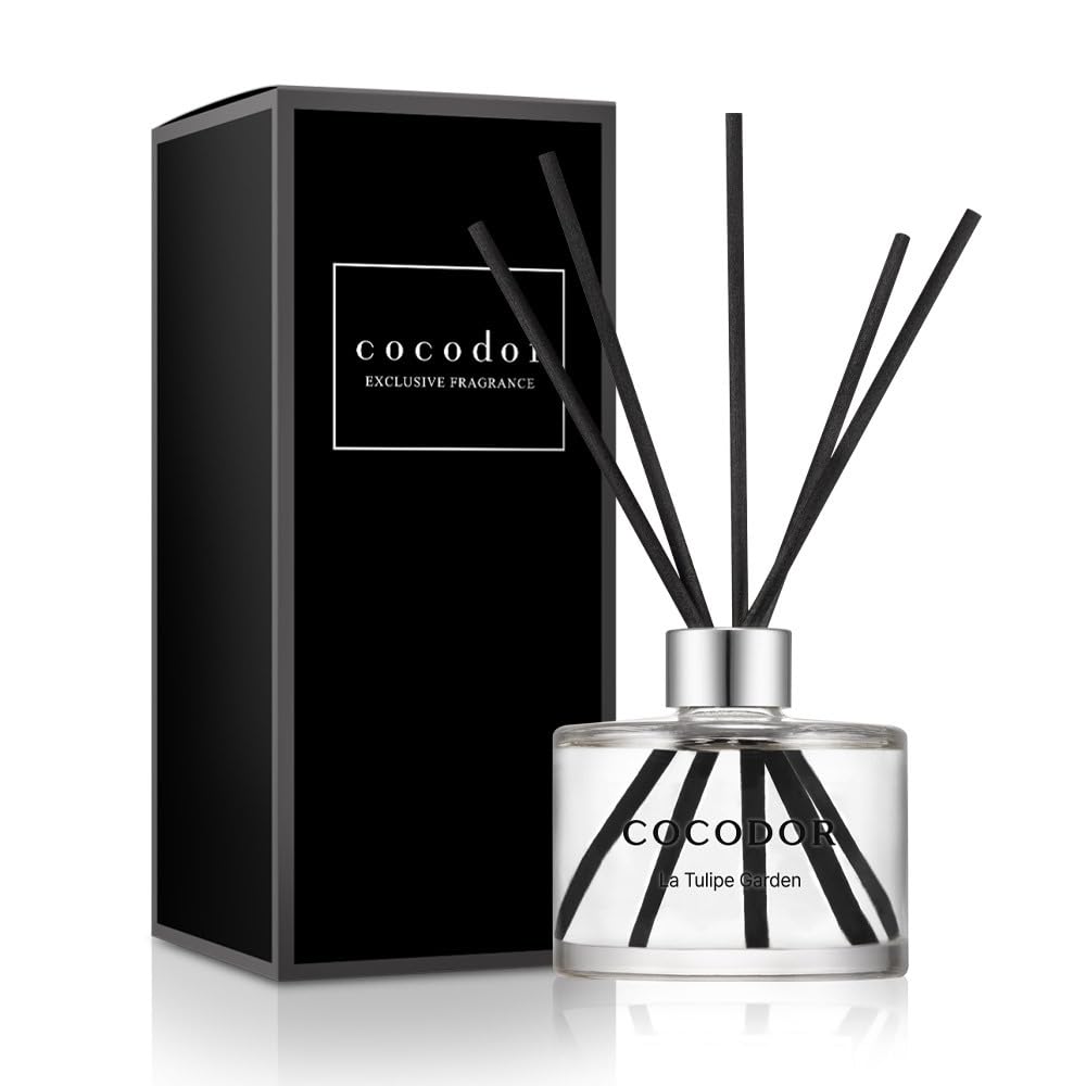 COCODOR Signature Reed Diffuser Set/Woody Hotel / 6.7oz /1 Pack/Home Fragrance Diffuser, Oil Scent Diffuser for Bathroom Shelf Decor