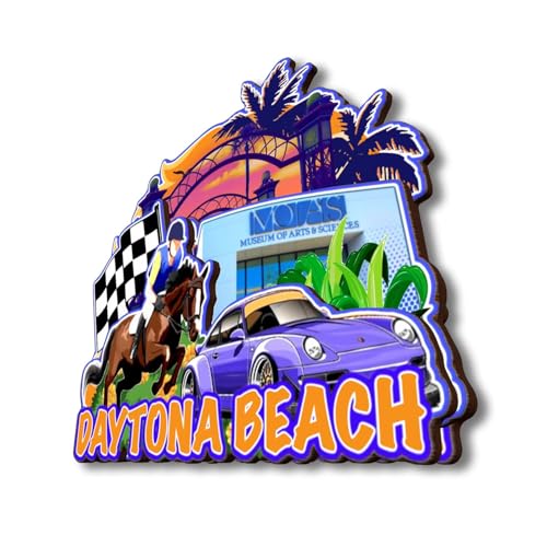 Imán decorativo redondo de madera para refrigerador miniatura 3