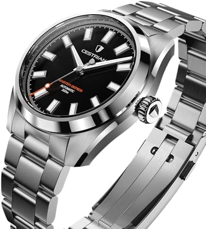 Cestrian Master Series V3 Men's Automatic Watch 40mm, Black Dial, 316L Stainless Steel Case and Bracelet, 200m Water Resistant - 1
