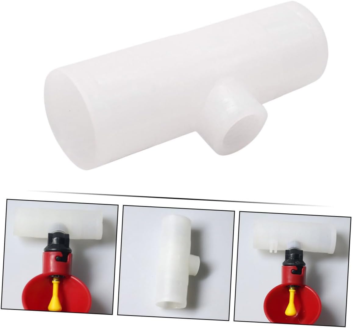 BESPORTBLE 60pcs Tee Water for Chicken Waterer Supplies Efficient Way Connection Design for Easy Cleaning and Water Control Poultry Feeding