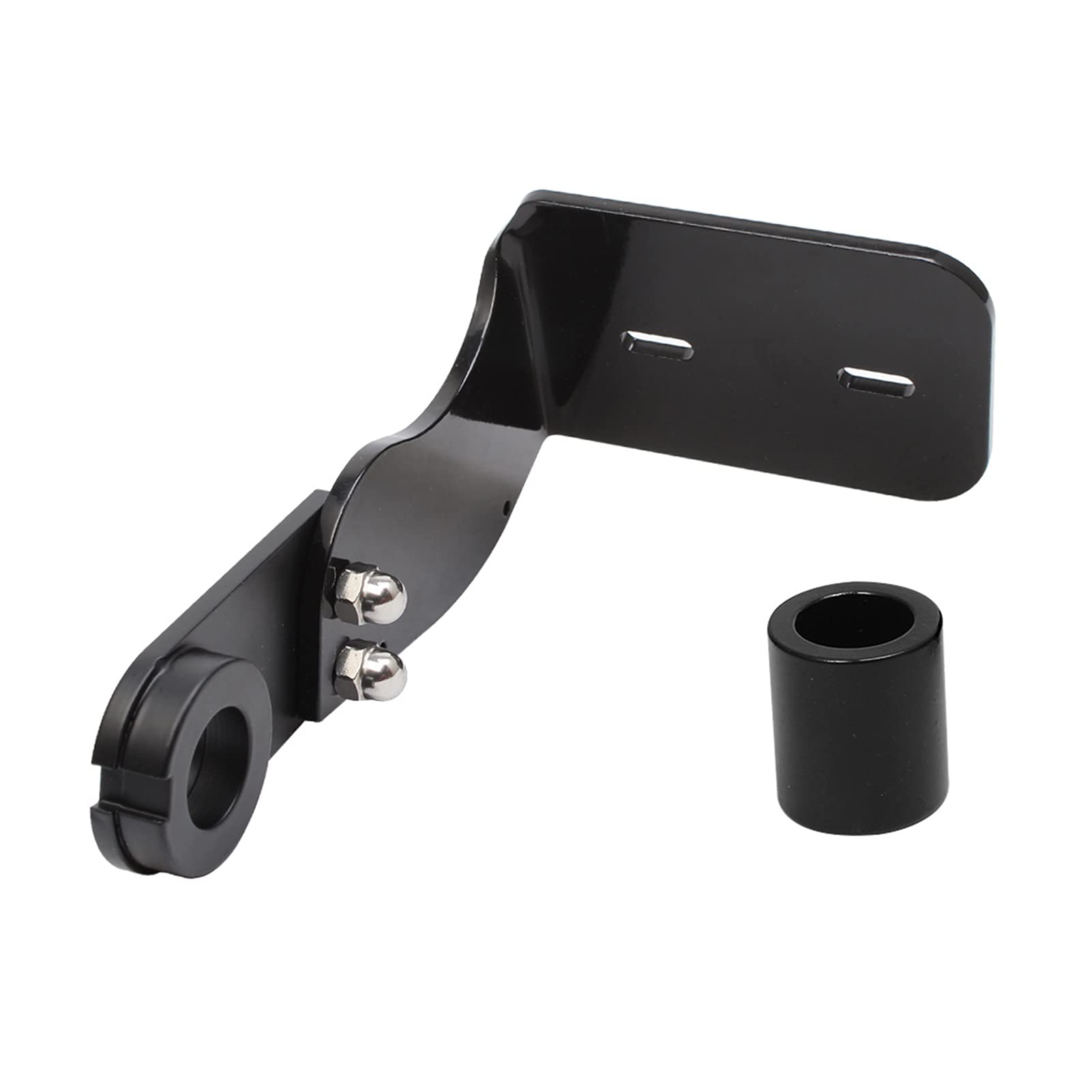 Support de plaque d'immatriculation d'essieu anti vibration courbe verticale moto 1"