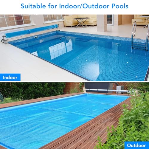 Cobertor solar rectangular para piscina 18x36 ft azul miniatura 5