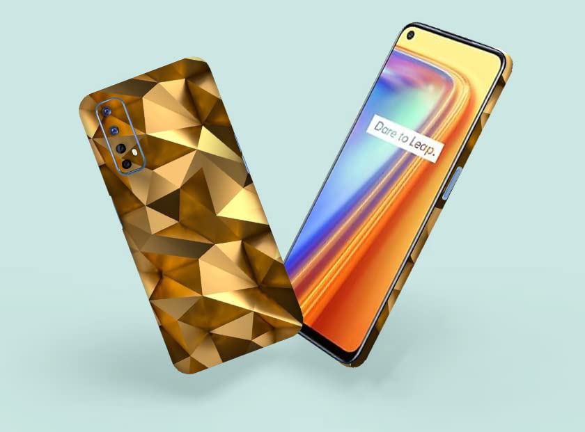Image of Golden Poly Skin Back Protector Film Ultra Thin Scratch Resistant Vinyl (Not Case and Cover) for Realme 7