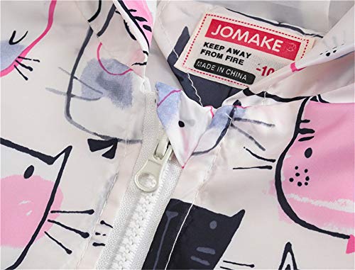 Toddler Boys Girls Rain Jacket Cartoon Zip Hooded Windproof Raincoat3