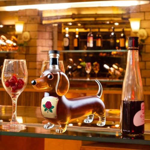 Botella de whisky de tejón decorativa ideal para salas y vitrinas 5