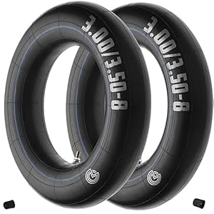 Moovmoov 3.00/3.50-8 Inner Tubes With Straight Tr6 Valve (X2) - Replacement Inner Tubes For Hand Trucks, Wheelbarrows, Dirt Bikes, Others - Compatible With 3.00-8, 3.25-8, And 3.50-8 Tires 350 8 12 51nqemijsvl. sl500 . ss300