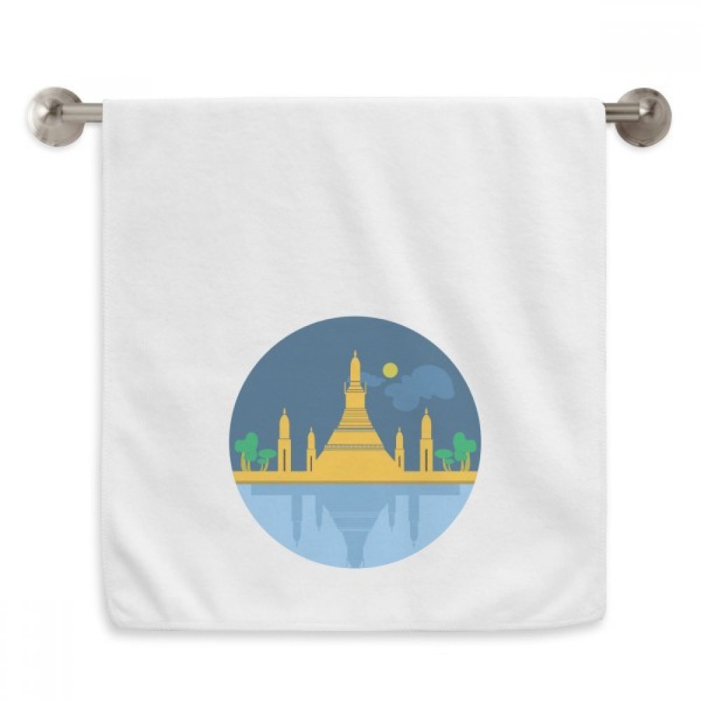 Serviettes Thaïlande Temple Bouclier débarbouillettes blanches 13x29