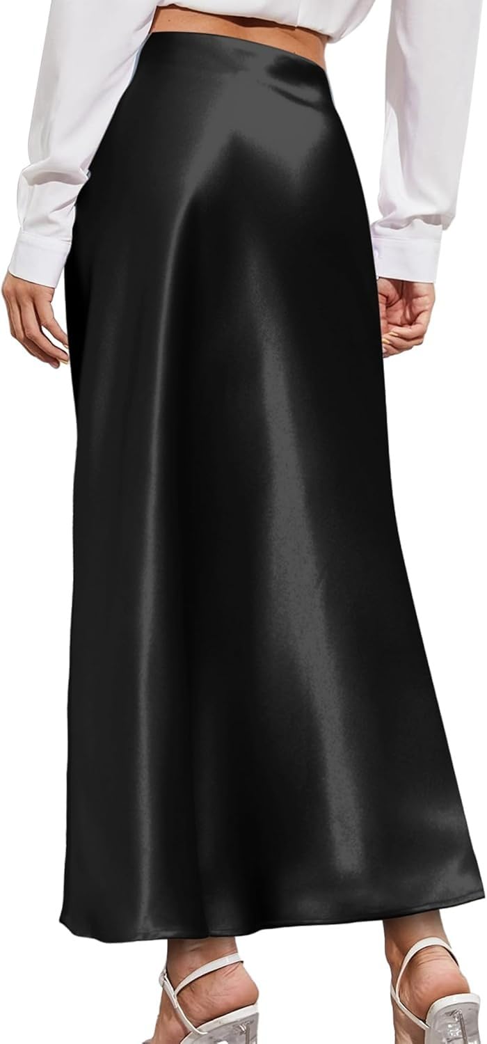 Saia midi de cetim feminina, saia evasê de cintura alta com elegante bainha de sereia, Preto, G em promoção! Veja a oferta e mais achadinhos de Saias 2 Hoje é o melhor dia para comprar Saia midi de cetim feminina, saia evasê de cintura alta com elegante bainha de sereia, Preto, G com aquele preço maroto! Promoção! Aproveite a oferta! 2