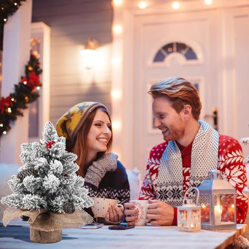 14inch-Tabletop-Artificial-Christmas-Tree-Flocked-Mini-Christmas-Tree-with-Pine-Cones-and-Berries-for-Christmas-Table-Home-Office-Decoration 14inch Tabletop Artificial Christmas Tree Flocked Mini Christmas Tree with Pine Cones and Berries for Christmas Table Home Office Decoration