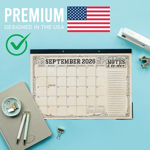 Image of Hadley Designs Large Teacher Desk Calendar 2026-2027 - Desktop Calendar 2026, 18-Month Academic Desk Calendars for School, Home & Office, Cute Classroom Must Haves, Back to School Teacher Gifts