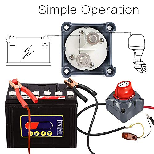 Master Switch Batterij 12V/24V - Batterij Afgesneden Schakelaar - Master Batterij Isolator Disconnect Switch Auto… - Afbeelding 3