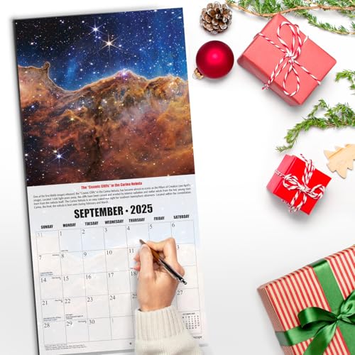 Image of RED EMBER James Webb Space Telescope 2025 Wall Calendar 12 Month | 12 inch x 24 inch Open | Thick & Sturdy Paper | Giftable | Astronomy Universe NASA | Space Calendar 2025