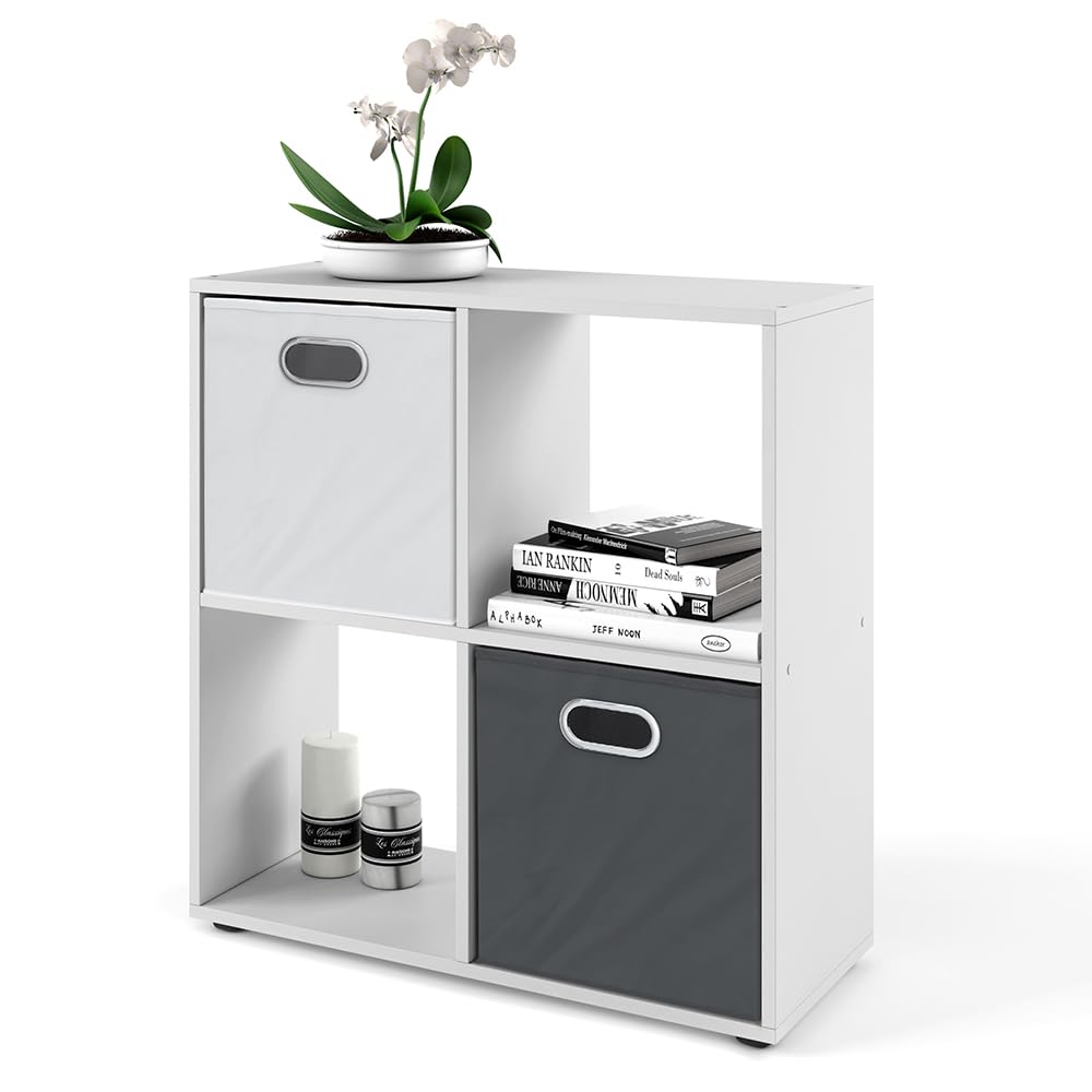 Vicco Raumteiler Tetra, Weiß, 72.6 x 72 cm
