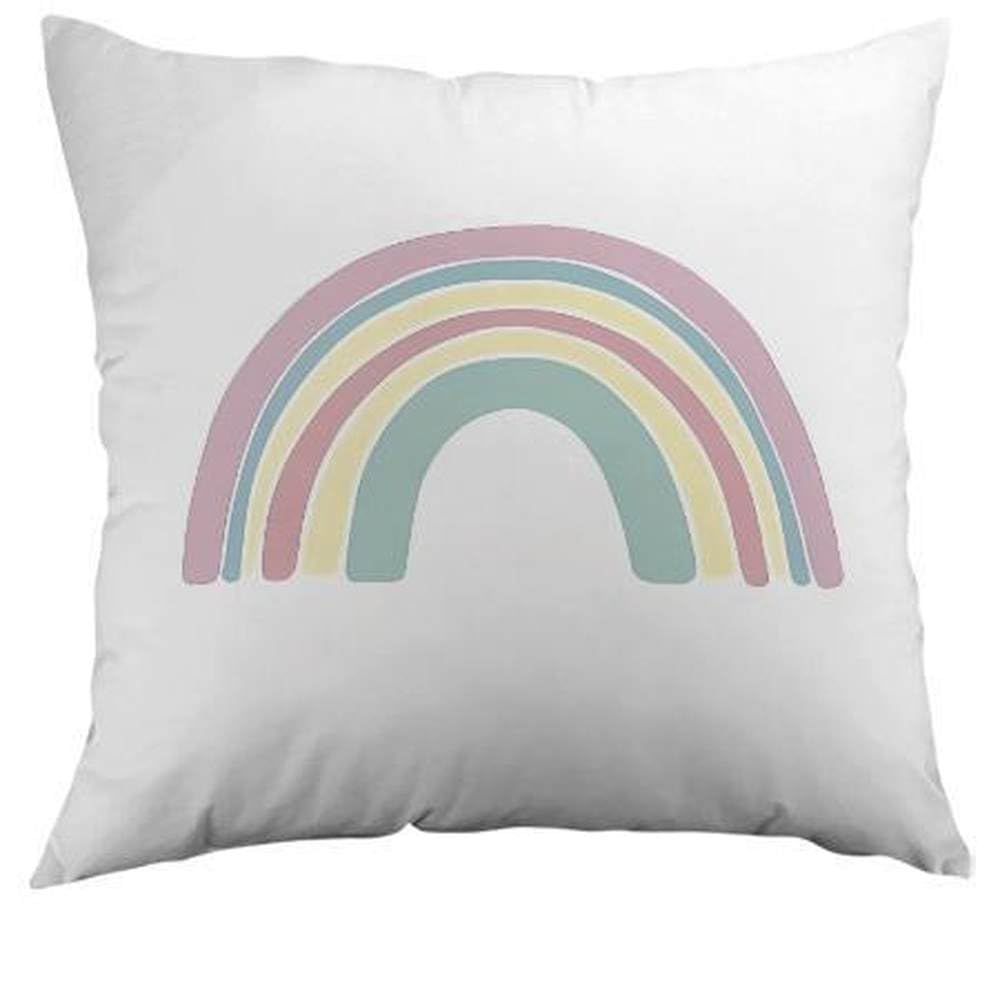 Cushion Covers 45 X 45 Rainbow Square Cushions With Covers,Sofa Pillows Decorative Soft Linen Outdoor Cushion Covers,Pillowcase For Couch,Bedroom With Invisible Zipper,18X18 Inches