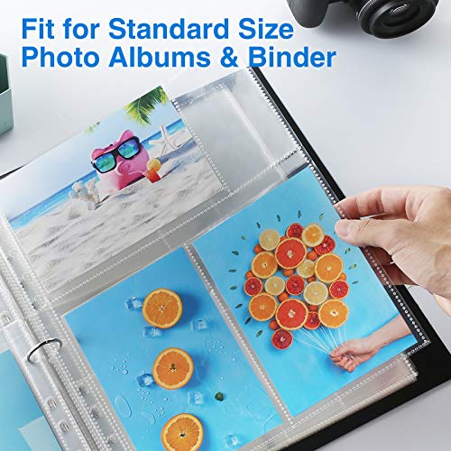 Sooez 30 Pack Heavy Duty Photo Page Protector (4x6, 180 Photos