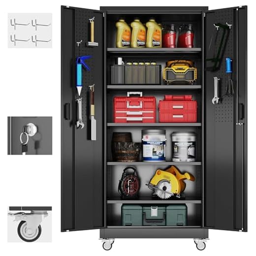 Aobabo Metal Storage Cabinet on Wheels