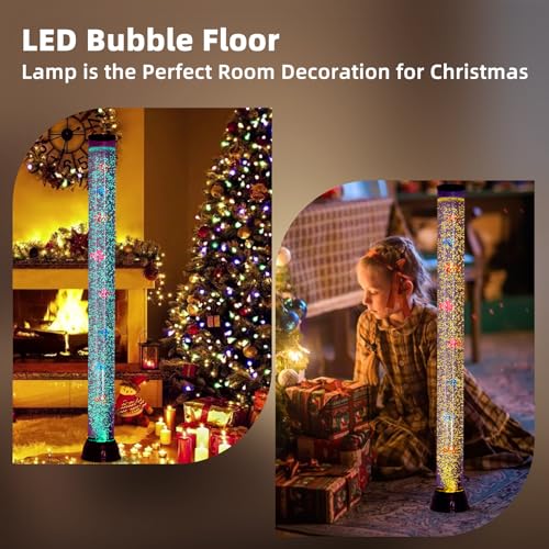 4FT Sensory LED Water Bubble Tube Lamp with 12 Fish and Color Changing Light Effects. Fantasy Bubble Fish Tube Relax for Autistic ADHD Children Alleviating Stress and Anxiety in Adults - Image 6