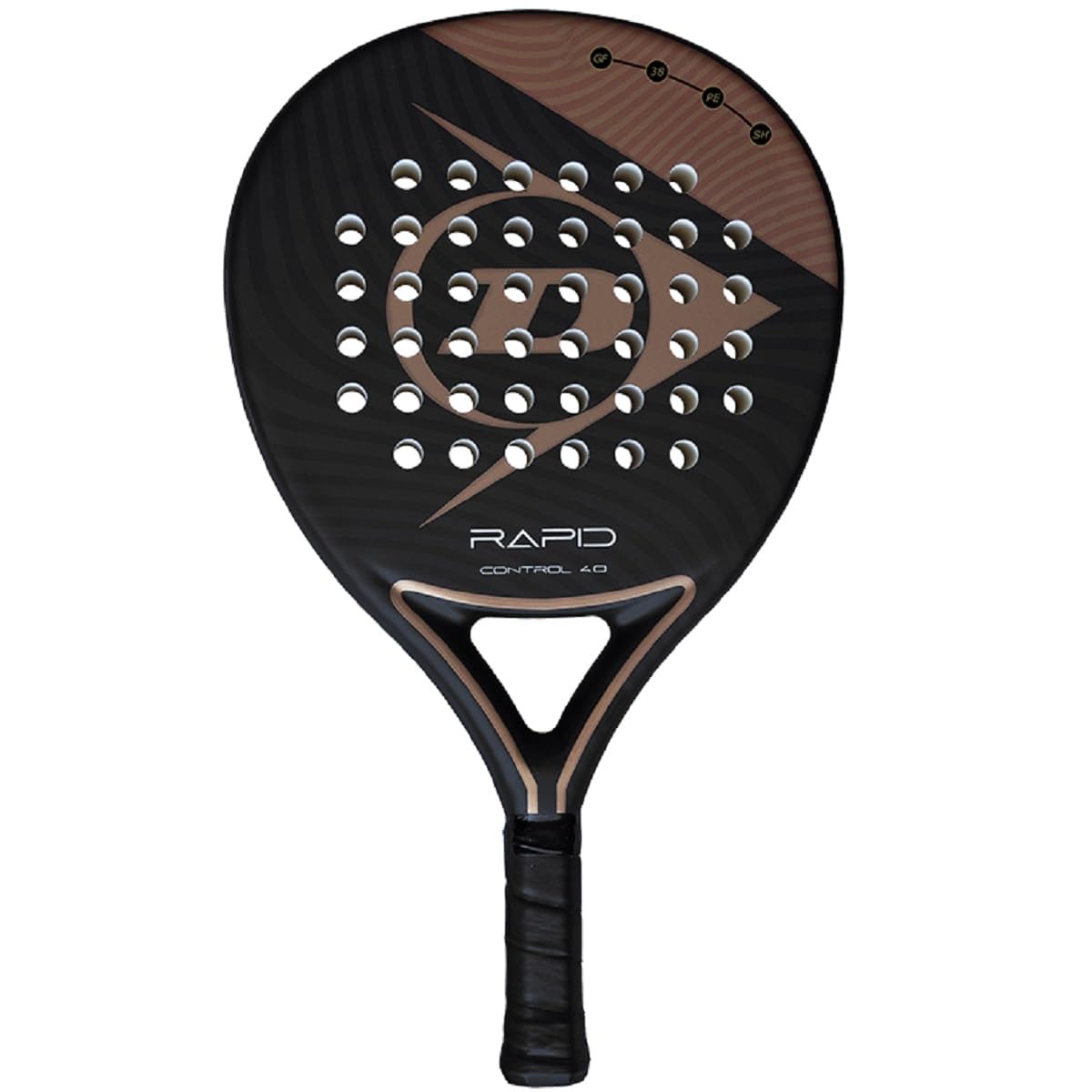 Dunlop Sports Rapid Control 4.0 Padel Racket (Black/Gold)