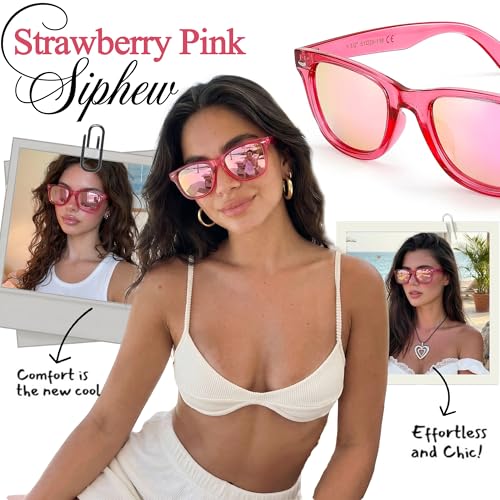 Image of SIPHEW Polarized Sunglasses for Women & Men - UV400 Mirrored Eyewear | Designer Unisex Fashion Sun Glasses w /Medium Fit,Suitable for Any Face Shape,Beach,Everyday Wear