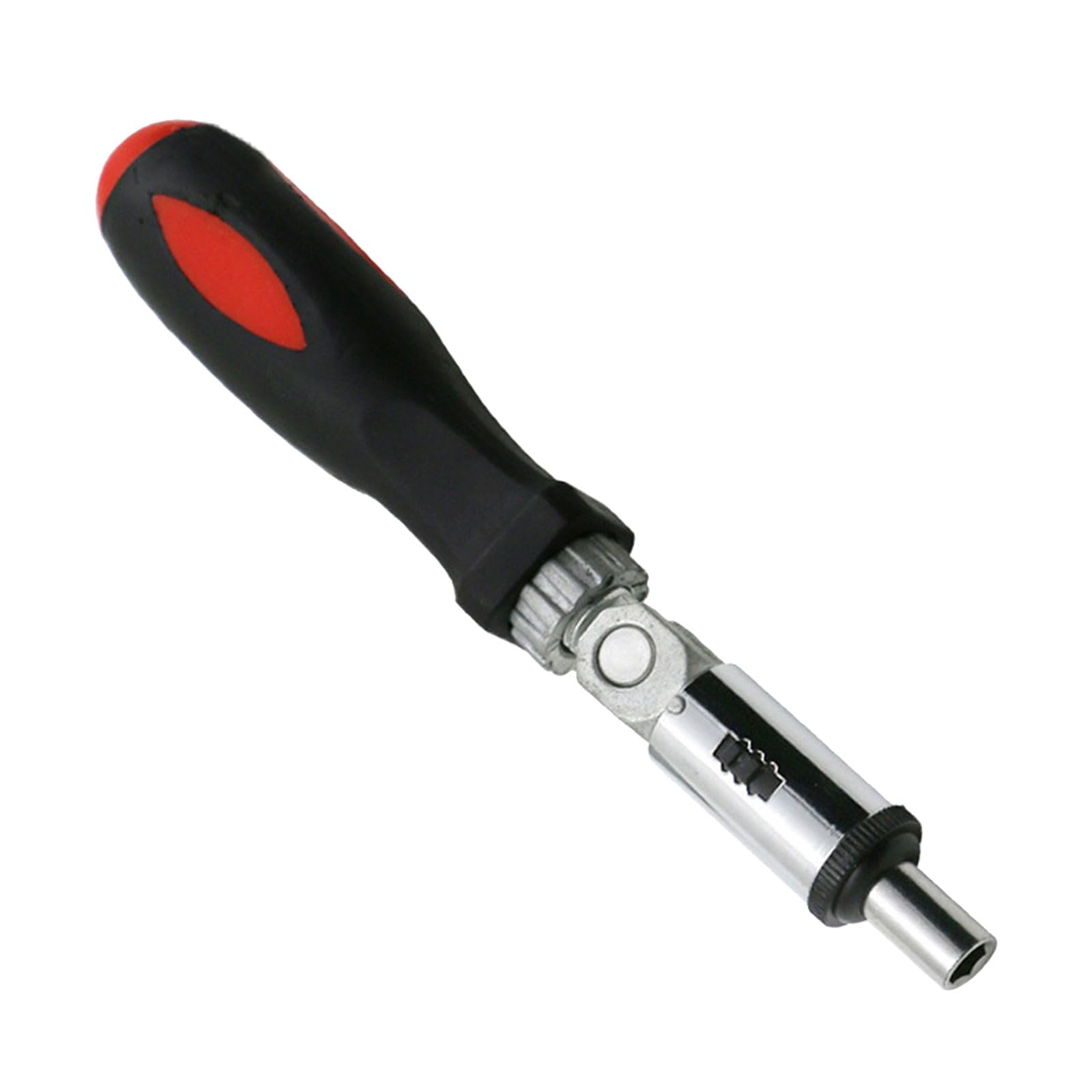 Limtula Type A Ratcheting Screwdriver 1 / 4Inch Inside Hexagon Screwdriver 0-180 Degree Adjustable Ratcheting Bit Holder Professional Hand Tool