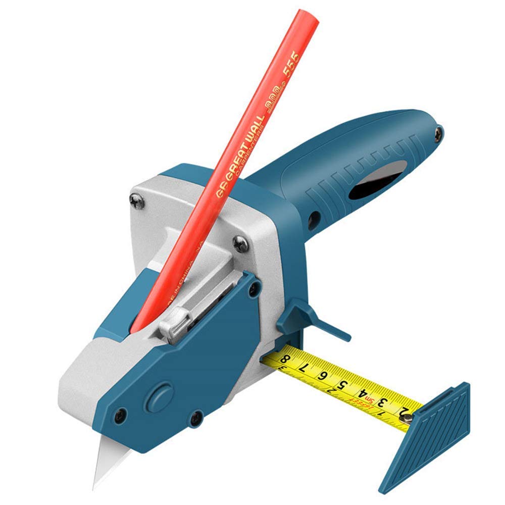 Gypsum Board Cutting Tool, Drywall Plaster with Scale Scribe Woodworking Cutting Board Tools All-in-One Hand Tool with Measuring Tape for Woodworking