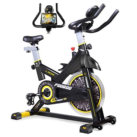pooboo Indoor Cycling Bike, Belt Drive Indoor Exercise Bike,Stationary Bike LCD Display for Home Cardio Workout Bike Training