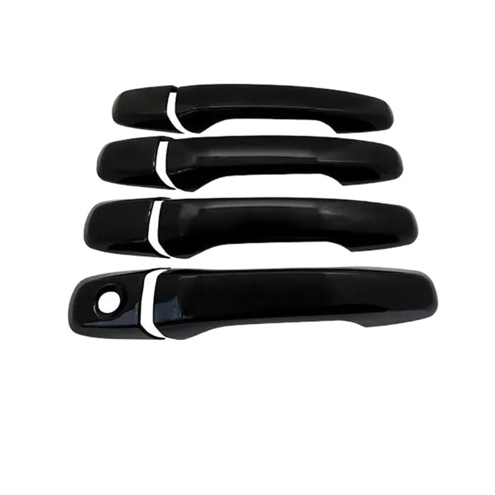 Lzbzhb 4Handle 1 Keyhole Car Exterior Outsidedoor Handle For Explorer For Classic U502 2011~2018 For Smart Door Handle Cover Gloss Black Car Exterior Decorate Auto Stickers(4Handle 1 Keyhole)