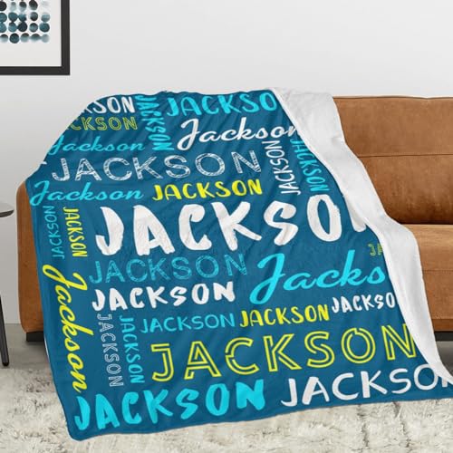 Personalized Name Blanket Customized Baby Blankets for Girls Boys Adults Monogrammed Blankets and Throws Christmas Birthday Mothers Fathers Valentines Day Gift