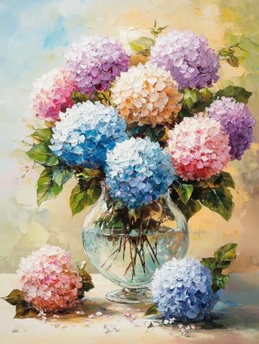 Diamond painting adulte fleur 90x120cm | Kit grand format full drill broderie diamant X-1203
