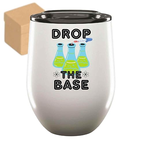 Funny Gift - Chemistry Lover's Gift For Biology Teachers - Drop Base, Experiment Subtle Humor Quote - 12oz Wine Tumbler Cup